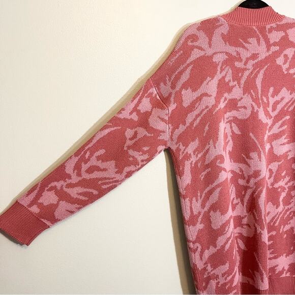 H&M Divided Camouflage Open Front Long Sleeve Ribbed Trim Cardigan Sweater Large - Picture 10 of 13